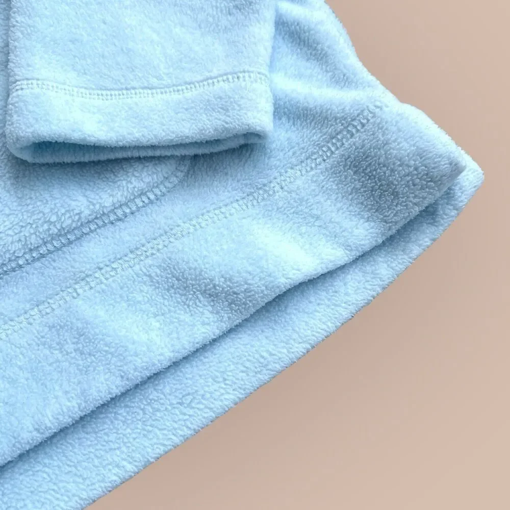 Vintage NIKE Logo Swoosh Embroidered Baby Blue LG Terry Cloth Sweatshirt Hoodie - Picture 2 of 7